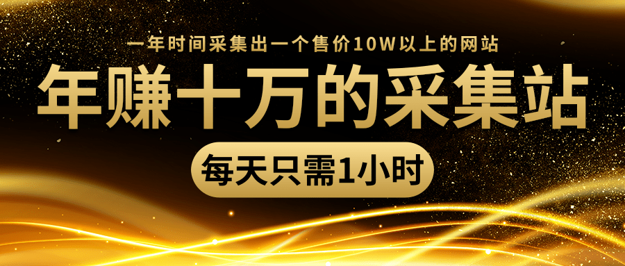 年赚十万的采集站，每天却只需要1小时，一年时间采集出一个售价10W以上的网站-16888副业资讯