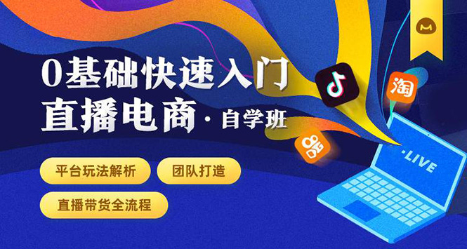 0基础快速入门直播电商课程：直播平台玩法解析-团队打造-带货全流程等环节-16888副业资讯