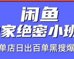 火焱社闲鱼独家绝密小班课-闲鱼单店日出百单黑搜爆破法-16888副业资讯