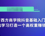 抖音基础入门班:小白0基础学习打造一个高权重赚钱的抖音号-16888副业资讯