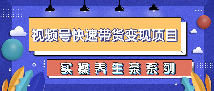 柚子视频号带货实操变现项目，零基础操作养身茶月入10000+-16888副业资讯