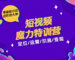 零基础小白进阶到大神《短视频魔力特训营》定位-运营-引流-变现-16888副业资讯