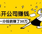 0元开公司赚钱,不花一分钱几天躺赚了30多万,详细操作流程!-16888副业资讯