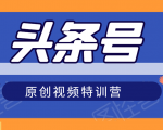 头条号原创视频特训营:一对一带你玩转短视频,新号10天日收益破252元-16888副业资讯