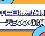 某团队收费项目：空手套白狼，一天500+利润，人人可做-16888副业资讯