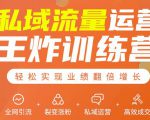私域流量运营王炸训练营:全网引流+裂变涨粉+私域运营+高效成交-16888副业资讯
