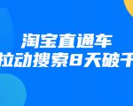 进阶战速课:淘宝直通车拉动搜索8天破千-16888副业资讯