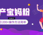 引200+预产期宝妈，从预产期到K12教育持续转化，操作方法简单-16888副业资讯