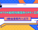 详细解析TIKTOK如何利用海外CPS+工具0粉丝轻松变现月入过万-16888副业资讯