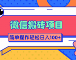 微信搬砖项目,简单几步操作即可轻松日入100+【批量操作赚更多】-16888副业资讯