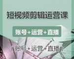 南小北短视频剪辑运营课:账号+运营+直播,零基础学习手机剪辑【视频课程】-16888副业资讯