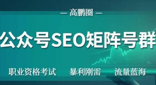 高鹏圈公众号SEO矩阵号群，实操20天纯收益25000+，普通人都能做-16888副业资讯