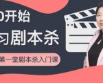 红娘子·从0开始学习剧本杀,你的第一堂剧本杀入门课 简单易懂 市场需求大-16888副业资讯