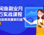 2021闲鱼副业月入过万实战课程：从开店到选择货源到引流，全程实战教学-16888副业资讯