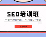 SEO培训班课程,手把手教你做出一个权重6的例站,价值8000元-16888副业资讯