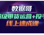 数据哥·超级带货运营+投手线上速成课,快速提升运营和熟悉学会投手技巧-16888副业资讯