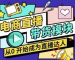 大鹏·电商直播带货课,系统学习直播带货各环节技巧和套路-16888副业资讯