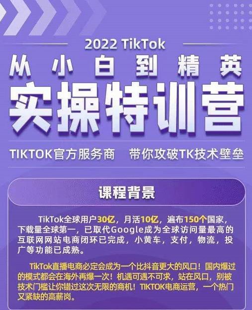 Seven漆·2022Tiktok从小白到精英实操特训营，带你掌握Tiktok账号运营-16888副业资讯