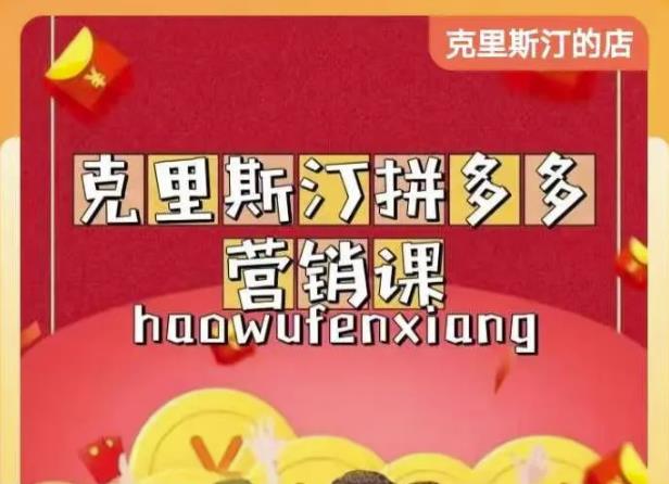 克里斯汀拼多多运营课，适合小白初涉平台，低成本入门-16888副业资讯