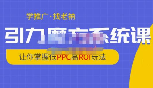 老衲·引力魔方系统课，让你掌握低PPC高ROI玩法，价值299元-16888副业资讯