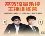 高效流量承接主播训练营:快速提升主播能力,实现100万销售直播间-16888副业资讯
