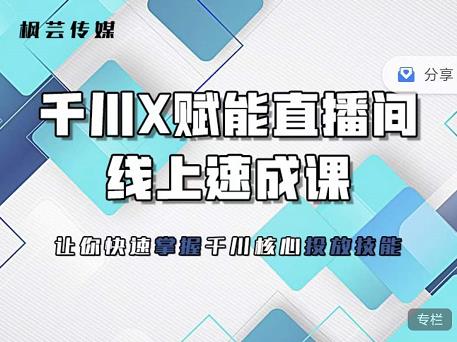 枫芸传媒-线上千川提升课，提升千川认知，提升千川投放效果-16888副业资讯