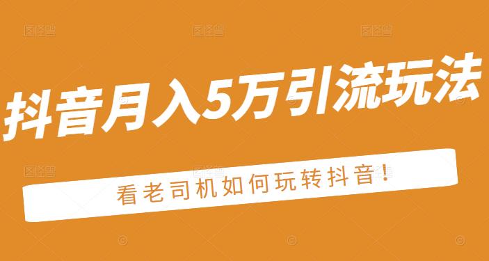 老古董·抖音月入5万引流玩法，看看老司机如何玩转抖音(附赠：抖音另类引流思路)-16888副业资讯