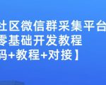 外面卖1000的人脉社区微信群采集平台小白0基础开发教程【源码+教程+对接】-16888副业资讯