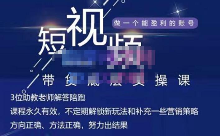 吴Sir·短视频带货底层实操课，教你如何选爆品、了解获短视频流量密码，正确起号-16888副业资讯