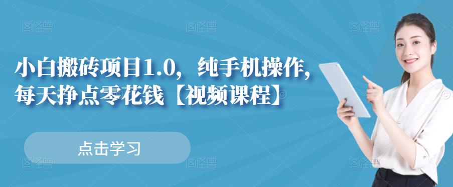 小白搬砖项目1.0，纯手机操作，每天兼职挣点零花钱-16888副业资讯