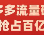阿杰·拼多多流量破局:如何打黑标,爆款的思路,拼多多流量框架,快速抢占百亿流量-16888副业资讯