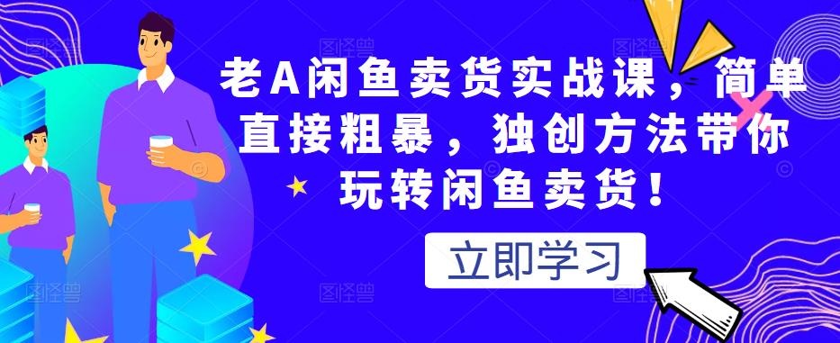 老A闲鱼卖货实战课，简单直接粗暴，独创方法带你玩转闲鱼卖货！-16888副业资讯