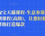 樊剑淘宝天猫课程-生意参谋数据分析系列课程(高级),让您轻松运营店铺,帮助打造爆款-16888副业资讯