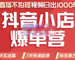 推易电商·2022年抖音小店爆单营,不直播、不拍短视频、日出1000单,暴力玩法-16888副业资讯
