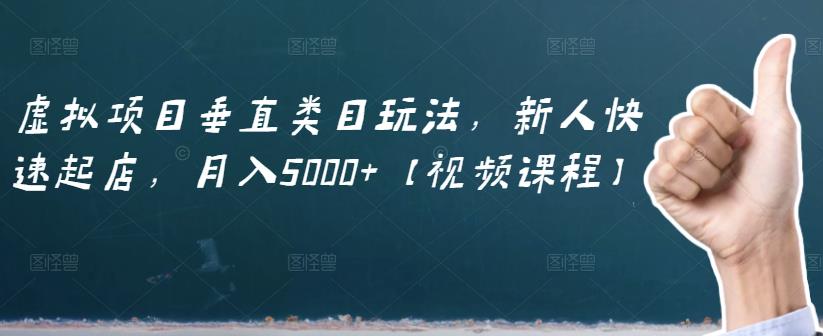 虚拟项目垂直类目玩法，新人快速起店，月入5000+【视频课程】-16888副业资讯