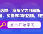 贝千电商店群:京东全类目解析,京东店群专业运营,实操200家店铺,纯实战经验-16888副业资讯