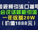 安妈·短视频引流口播号,会说话就能引流,一年收益20W(价值1888元)-16888副业资讯