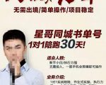 星哥同城教育书单号课程,无需出境简单操作项目稳定-16888副业资讯