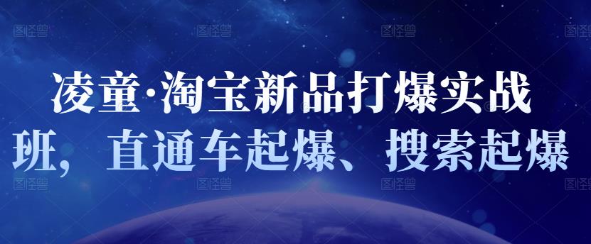 凌童·淘宝新品打爆实战班，直通车起爆、搜索起爆-16888副业资讯