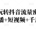2022玩转抖音流量密码，(直播+短视频+千川)-16888副业资讯