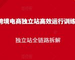 跨境电商独立站高效运行训练营,独立站全链路拆解-16888副业资讯