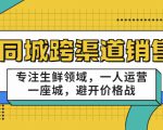 同城跨渠道销售,专注生鲜领域,一人运营一座城,避开价格战-16888副业资讯