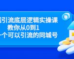 同城引流底层逻辑实操课，教你从0到1做一个可以引流的同城号（价值4980）-16888副业资讯