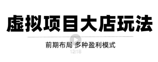 虚拟项目月入几万大店玩法分享，多店操作利润倍增（快速起店盈利）-16888副业资讯
