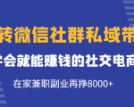 玩转微信社群私域带货，学会就能赚钱的社交电商，在家兼职副业再挣8000+-16888副业资讯