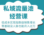 16堂私域流量池经营课:低成本实现指数级销售增长,零基础没人脉也能月入过万-16888副业资讯