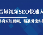 抖音短视频Seo搜索排名优化新手快速入门教程,实体商家短视频,精准引流实操课-16888副业资讯
