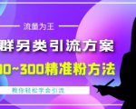 价值888的QQ群另类引流方案，半自动操作日200~300精准粉方法【视频教程】-16888副业资讯