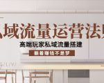 私域流量运营法则，高端玩家私域流量搭建，躺着赚钱不是梦-16888副业资讯