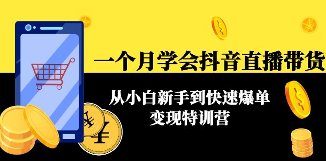 一个月学会抖音直播带货：从小白新手到快速爆单变现特训营(63节课)-16888副业资讯